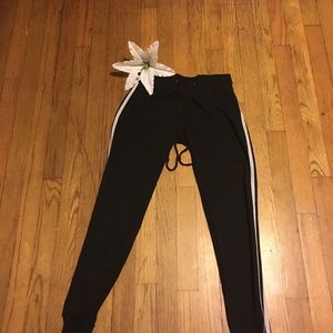 Black and white joggers